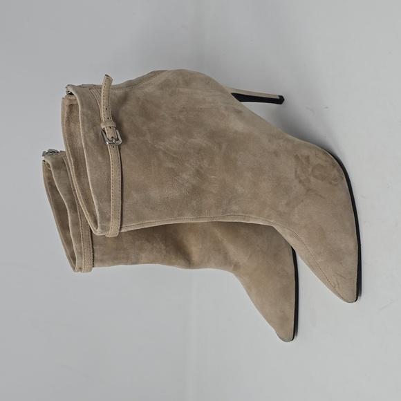 Reiss Ashton Suede Pointed Toe Buckle Stiletto Heeled Boots Women's Size  8 - Picture 1 of 8